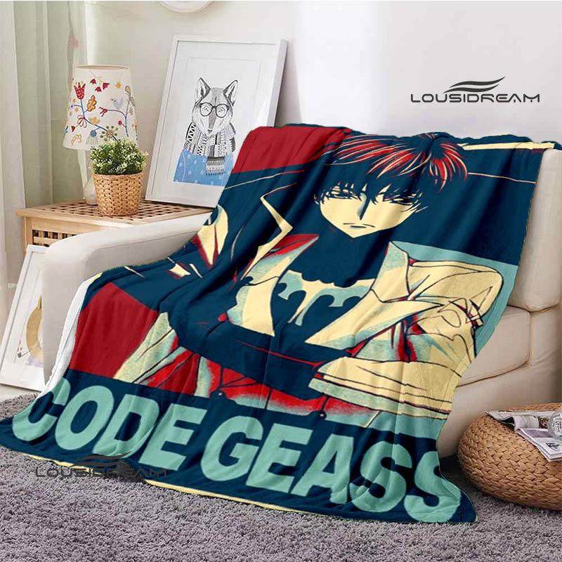 Code Geass Anime Printing Blanket Children's Warmth, Comfortable Blanket, Home Travel Blanket Fashion Birthday Gift