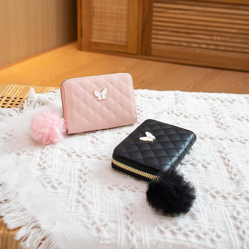 Маленький кошелек с вышитыми бабочками, женская сумка для мелочи, маленькая сумка в виде красного конверта.