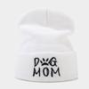 Autumn Winter Letter Embroidery Knitted Hats for Men Women Outdoor Yarn Pile Hats Trendy Ear Protection Hats