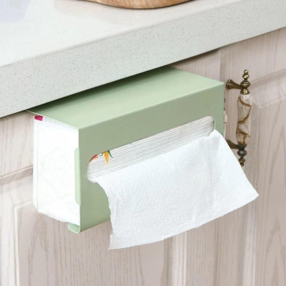 Under Cabinet Paper Towel Holder Strong Load-bearing Paper Towel Rack Tissue Box  Bathroom