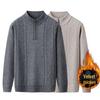 Men's High Neck Half-Zip Fleece Sweater – Trendy, Thick Knitwear for Autumn & Winter