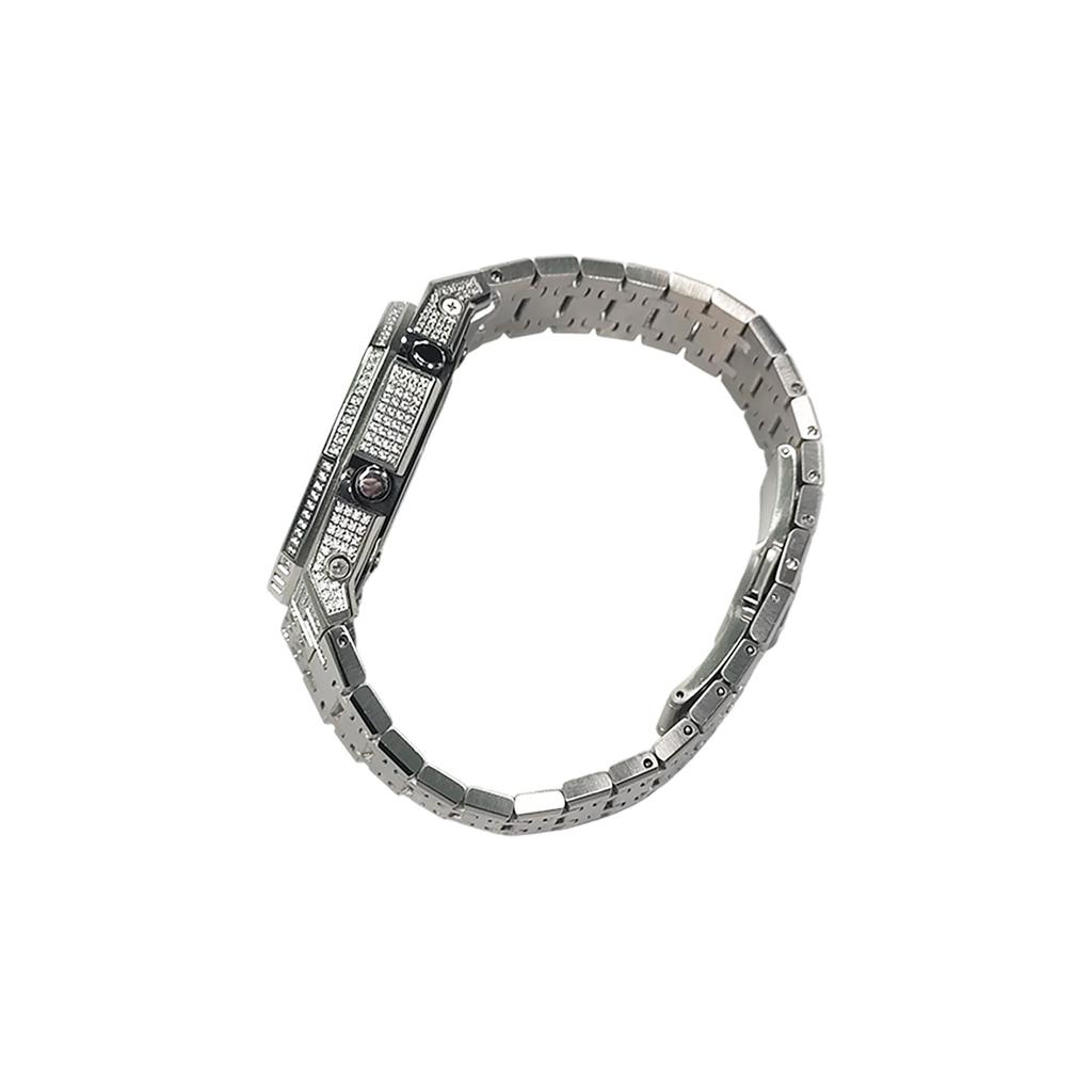 Casio Мужские часы с ЖК-дисплеем и аналоговым двойным дисплеем, серия 44 мм, синие, GA-2100-1A1(Watch3--)