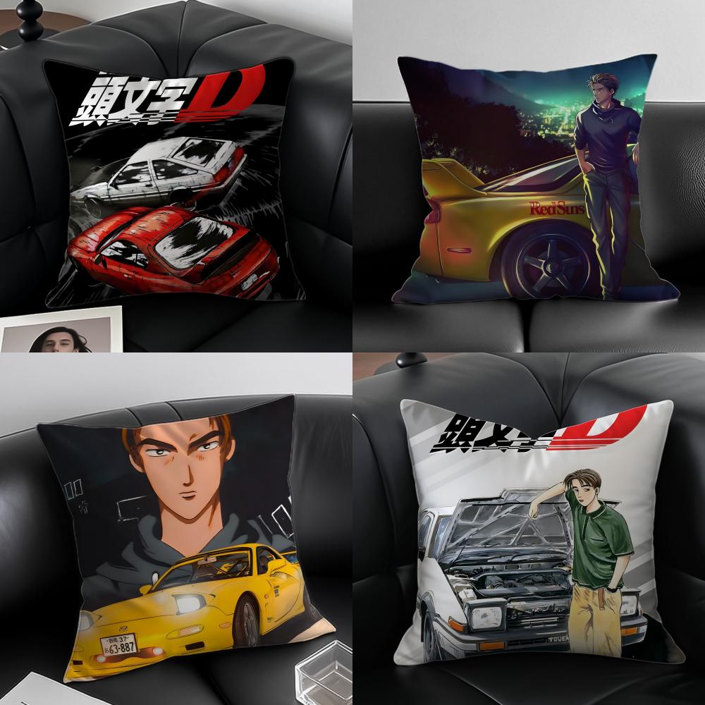 Аниме гонки Initial D Наволочка Чехол для подушки Антипылевой Невидимая молния шелковистый плюшевый чехол