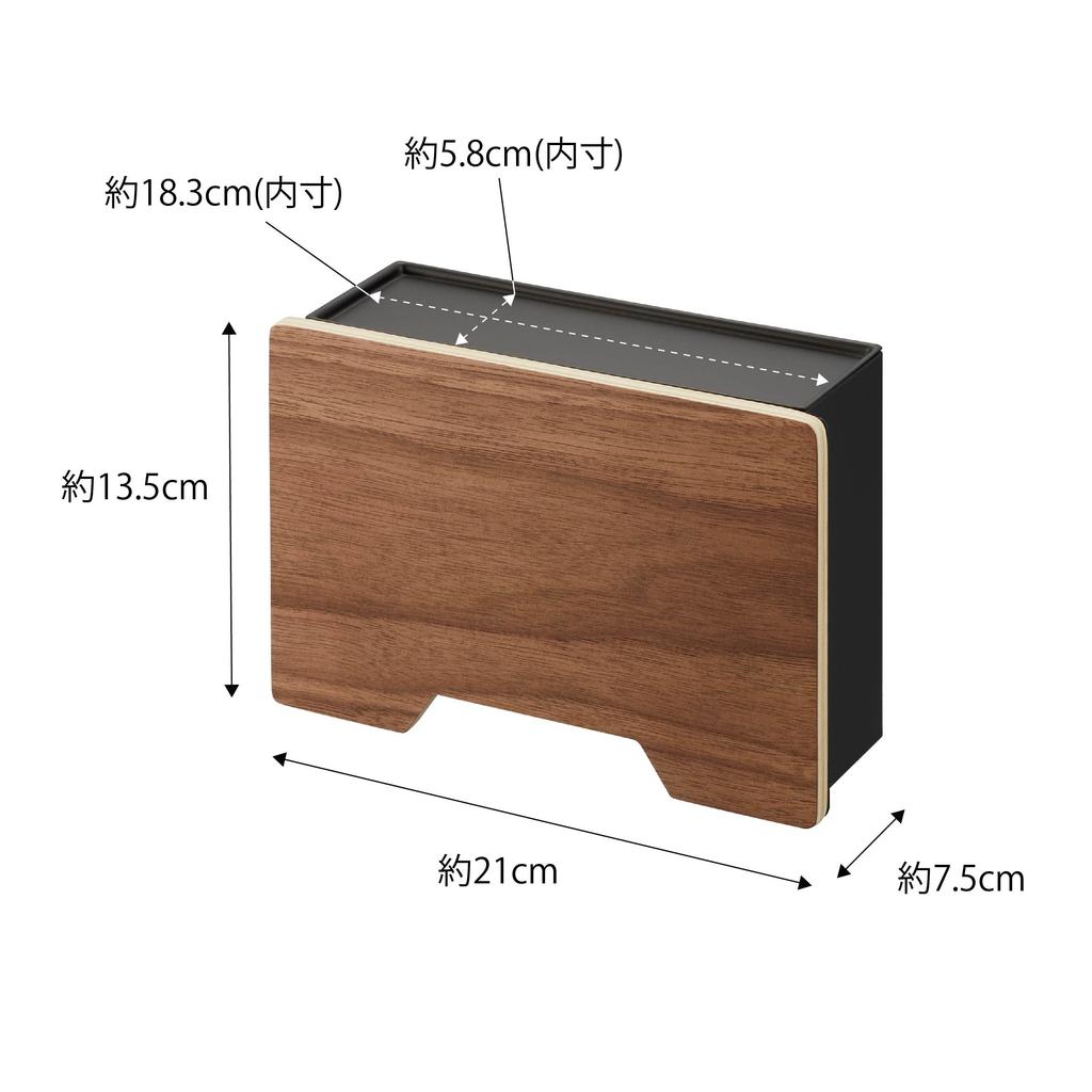 Магнитный держатель маски Yamazaki Jitsugyo 6066, коричневый, W21 xx RIN, крючок для хранения маски, в комплекте прибл.. Д7,5 В13,5см