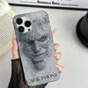 Фильм ужасов Черный P-Телефон Для IPhone 16 15 11 12 13 14 17 Pro Max PLUS Pro Мягкий Гофрированный Силиконовый Задний Чехол для Телефона