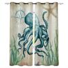 Sea Turtle Ocean Creature Landscape Blackout Curtains For Living Room Bedroom Window Treatment Blinds Drapes Kitchen Curtains
