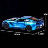 1/32 масштаб Corvette ZR1, модель автомобиля из сплава, автомобиль со звуком и освещением, имитация реверса, игрушечный автомобиль, подарок на день рождения