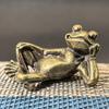 Медитирующая лягушка фигурка сплав мини статуэтка дзен лягушки ретро миниатюрная лягушка настольное украшение для дома офиса гостиной декорация