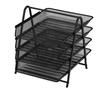 Металлический лоток для документов Pearl, Черный, 4 яруса, N-7587