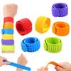 Sensory Toys For Kids: Textured Silicone Slap Bracelets 6 Pack Stress For Anxiety Wearable Sensory Toys For Adults Skateboard