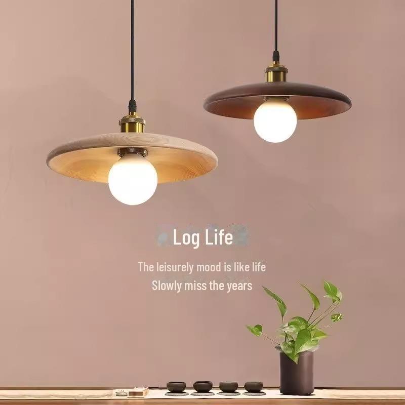 Люстра из дерева в стиле ретро ваби-саби: Лампа для спальни, кабинета, бара или чайной комнаты в японском стиле