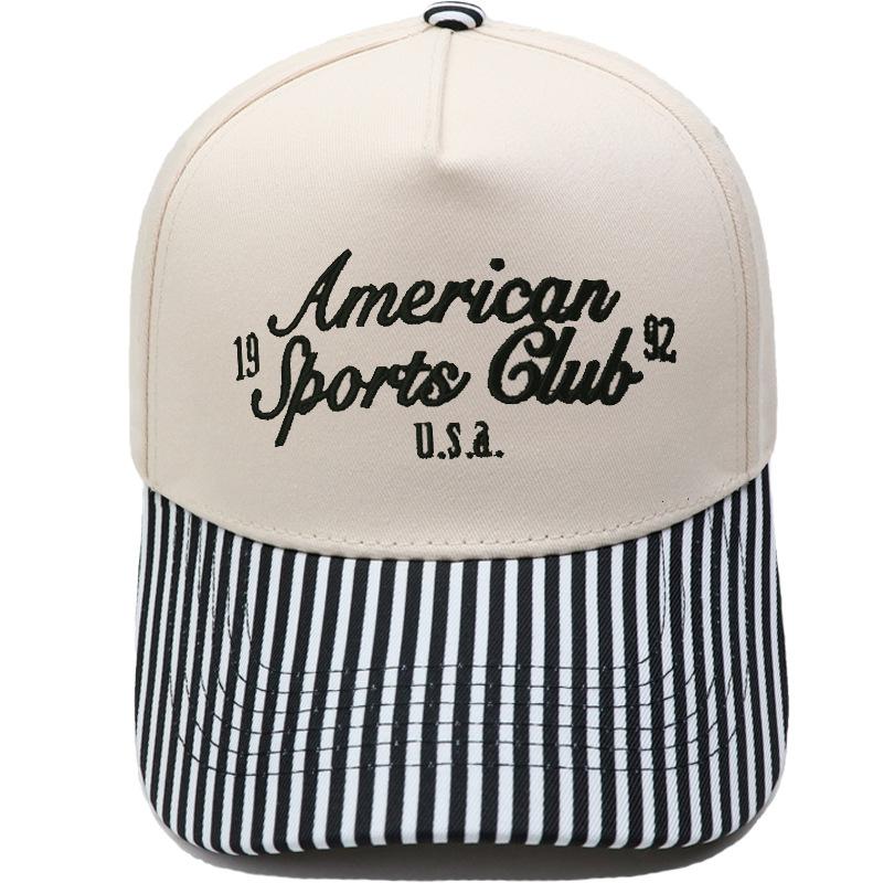 American Sports Giub Truck Driver Hat Embroidery Color Matching Baseball Cap Men's and Women's Casual