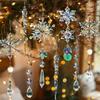 18Pcs Christmas Snowflake Ornaments Hanging Acrylic Crystal Snowflakes Icicle Drop Decorations for Christmas