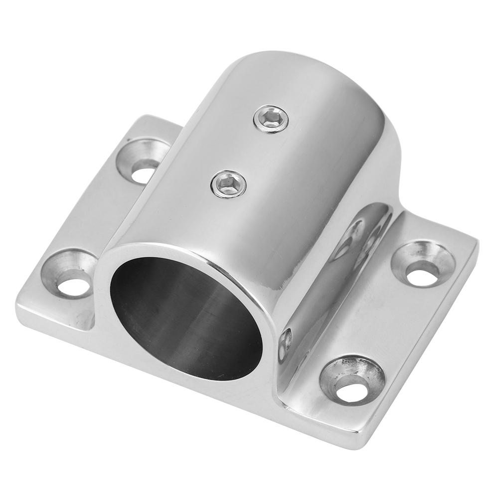 316 Stainless Steel Marine Arm Rest Accessory Rectangle 90 Degrees Tube Base Mount Hardware