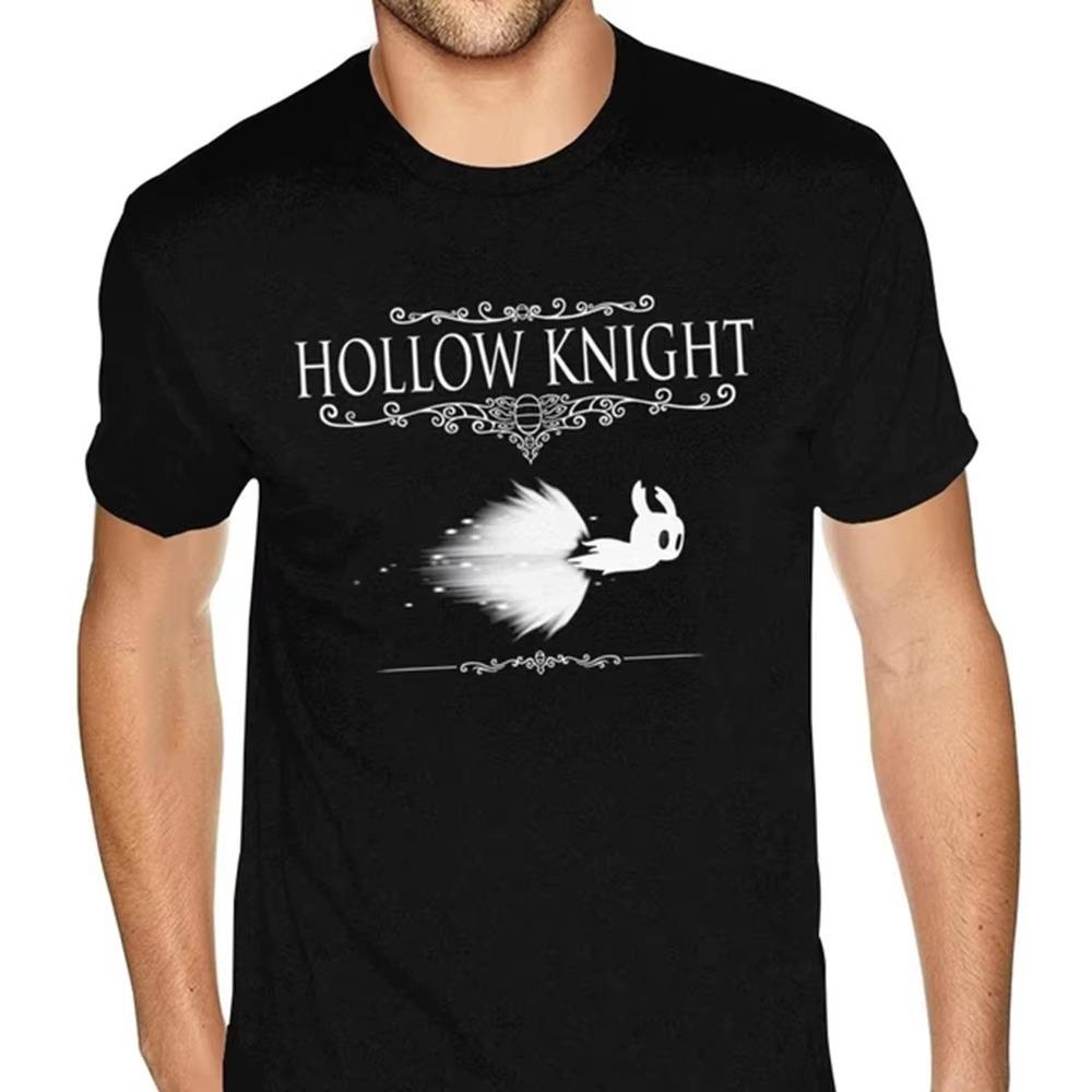 Hollow Knight Смешная Игра Классическая Графическая Футболка Мужская Аниме Графическая Футболка Хип-Хоп Принт Футболка Дышащая и Удобная