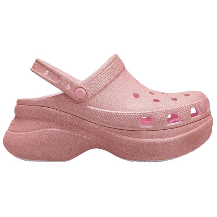 Crocs Women's Bae Glitter Clog Pink Milk Platform Comfort Slip On 207261-6ZW