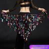 Dancer Cymbals Triangle Shawl & Mermaid Hip Scarf Belly Dance Costume with Waist Chain Accessory