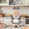 [Cloth Only] the Princess Style Clothes for 30cm Plush  Dolls, Checkered Puffy Skirt Set with Bow Headband.