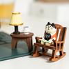 Cute Frog with Rocker Chair Healing Mini Home Office Decoration Desktop Decor Japanese Style Charming Gifts for Friends Wholesal