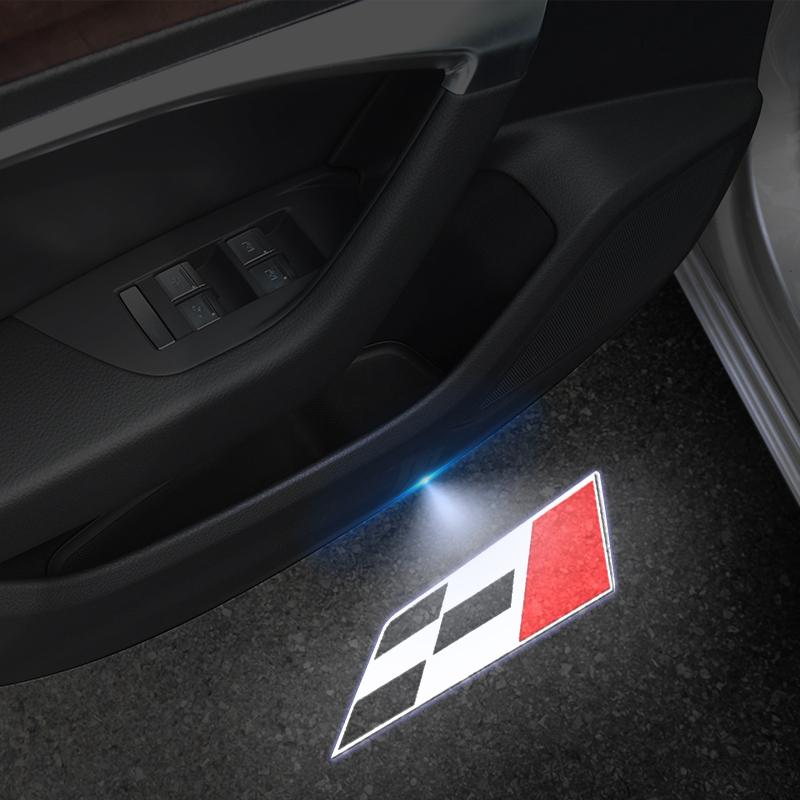 Race Flag Logo Wireless Courtesy Car Door Projector LED Welcome Lights For Seat Leon Ibiza Arona Ateca Toledo Mii Alteca Decor