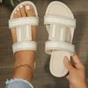 Женские тапочки 2024 роскошные уличные шлепанцы Med Heeled Mules Shoes Square Heel Mules Fashion sandals zapatos de mujer