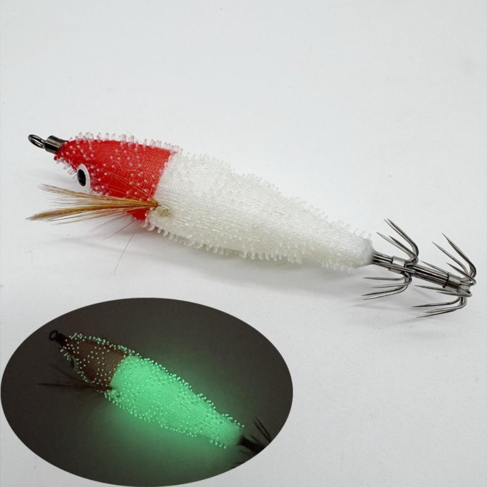 Simulation Wood Shrimp Lures Luminous Squid Hook 2025 Octopus Lure