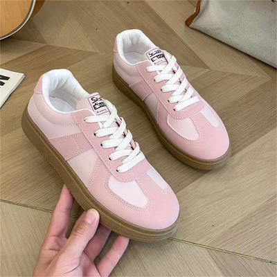 Осенние ретро немецкие тренировочные кроссовки 2025 новые на платформе белые туфли женские универсальные на плоской подошве спортивные и повседневные кеды ins тренд