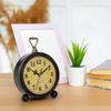 Metal Desk Quartz Clock Hangable Mechanical Clock Simple Battery Alarm Clock  Table