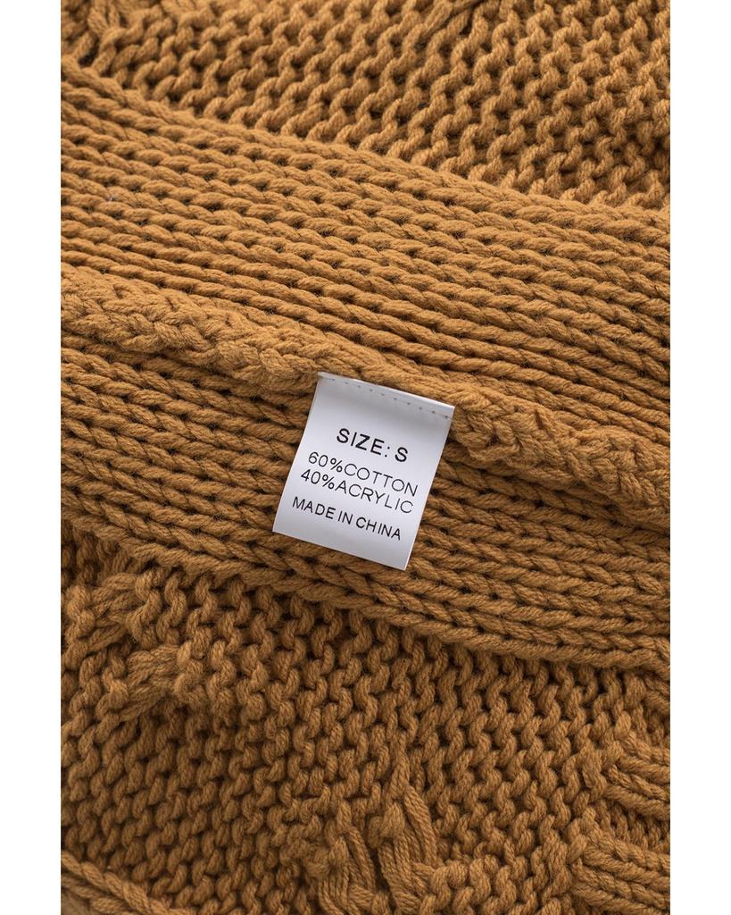 Azura Exchange Водолазка ручной вязки с косами