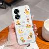 Новый чехол для Oppo A58 A57 A57S A57e A77 A77S A78 A79 A98 A38 A2 F23 K11 4G 5G милый рисунок животного прозрачный силиконовый противоскользящий прочный чехол для Oppo Capa