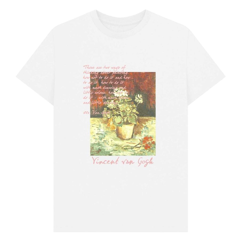 Apoh Unisex Adult Geranium Vincent Van Gogh T-Shirt