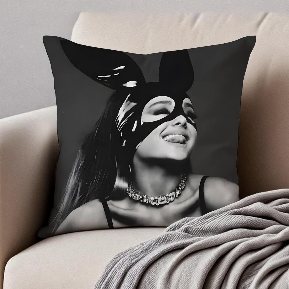 actress AAriana Grande Cushion Cover Pillowcase Antidustmite Invisible Zipper Short Plush Sofa Cushion