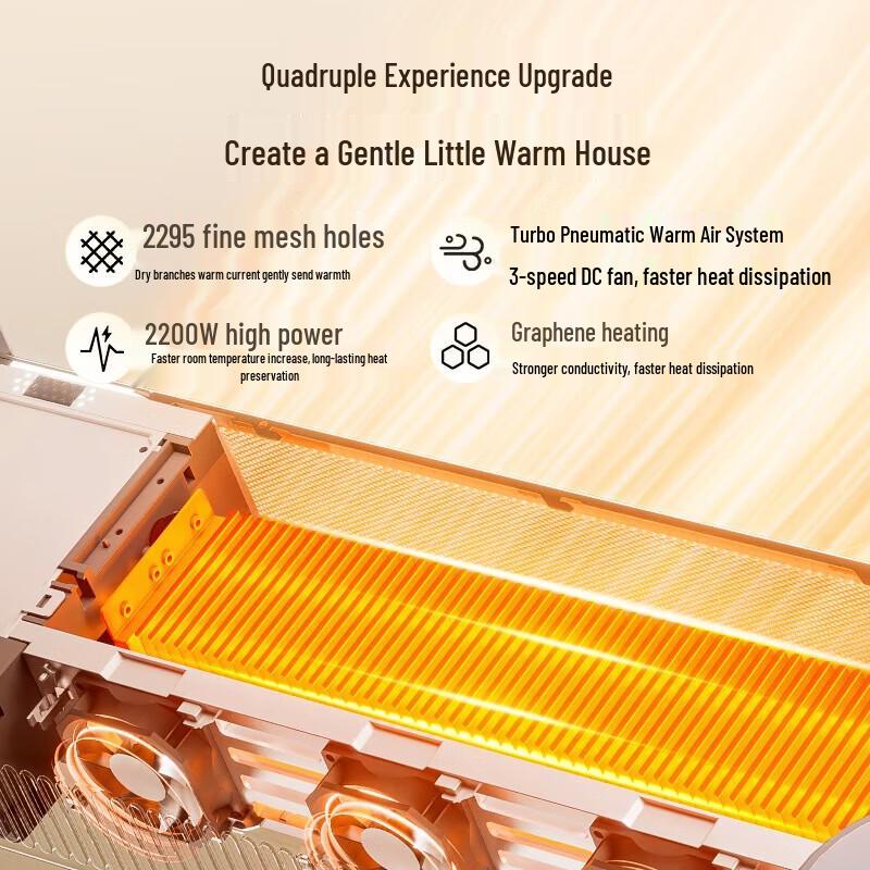 Midea Graphene Smart Skirting Heater CN plug (adapter included)