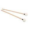 2Pcs Drum Mallet Felt Head Wooden Handle Non Slip Instrument Accessory Set Kit for PlayingBlack