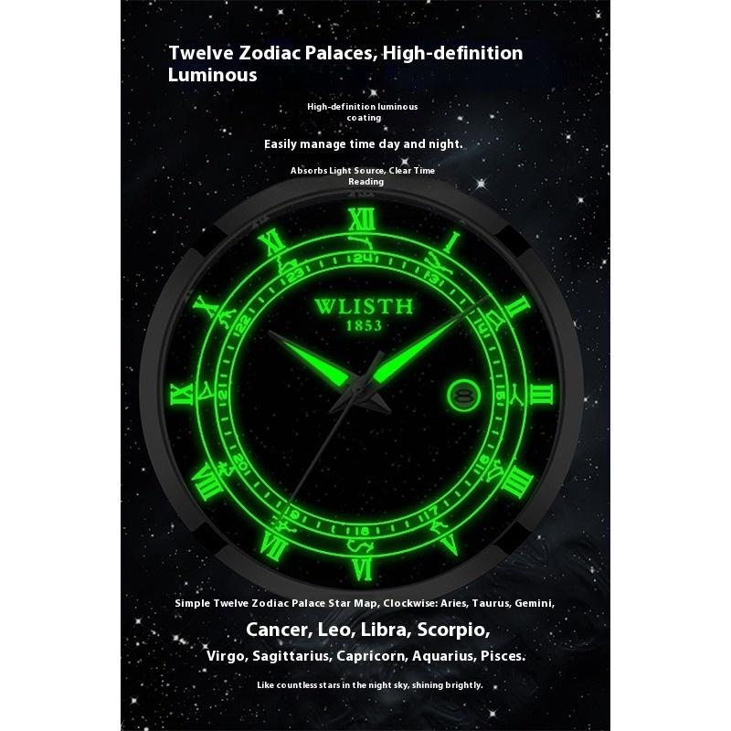 Top Brand Fashion Trend Simple Casual Calendar Men's Watch Steel Band Business Quartz Men's Watch