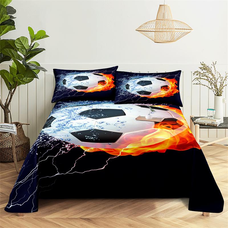 Теннис, футбол Спорт 0.9/1.2/1.5/1.8/2.0m Постельное белье Цифровая печать Полиэстер простыня с наволочкой Постельное белье с принтом