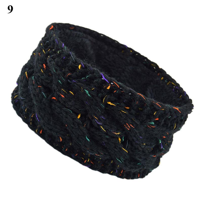 Теплые зимние вязаные повязки на голову, теплые шерстяные вязаные согревающие уши, плюшевые толстые шерстяные вязаные спортивные повязки на голову, защита от холода, головной убор