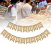 Счастливого Ид аль-Фитр Гирлянда-флажки Мешковина Баннер Декор для Мусульманской Вечеринки Рамадан для Стола с Подарками Главного Стола Камина