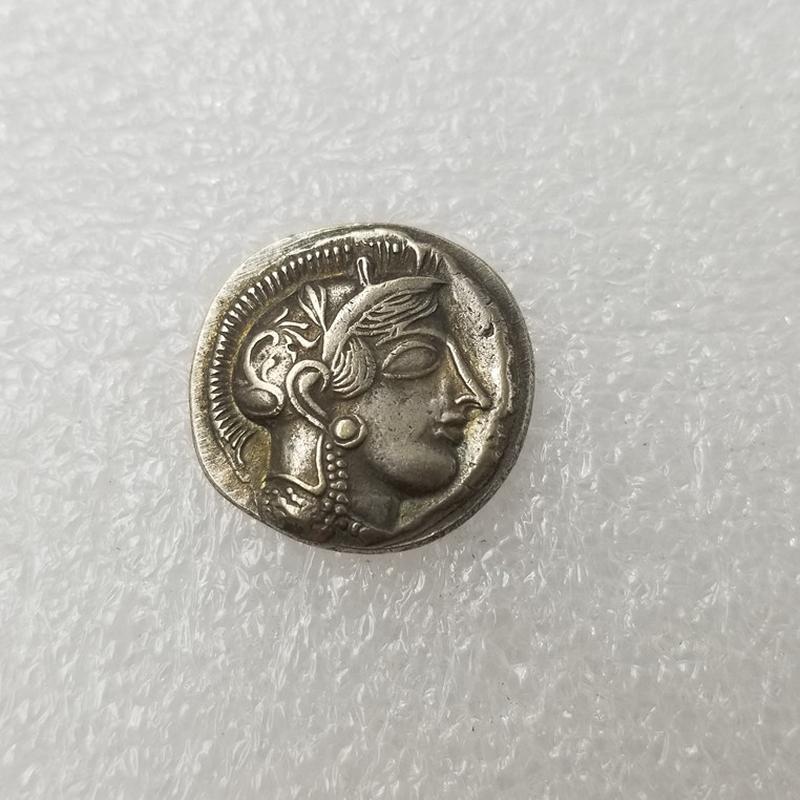 Древнегреческая монета с совой, копия памятной монеты, антикварная иностранная монета