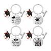 Stainless Steel Inspirational Graduation Keychain for Classmates and Teachers