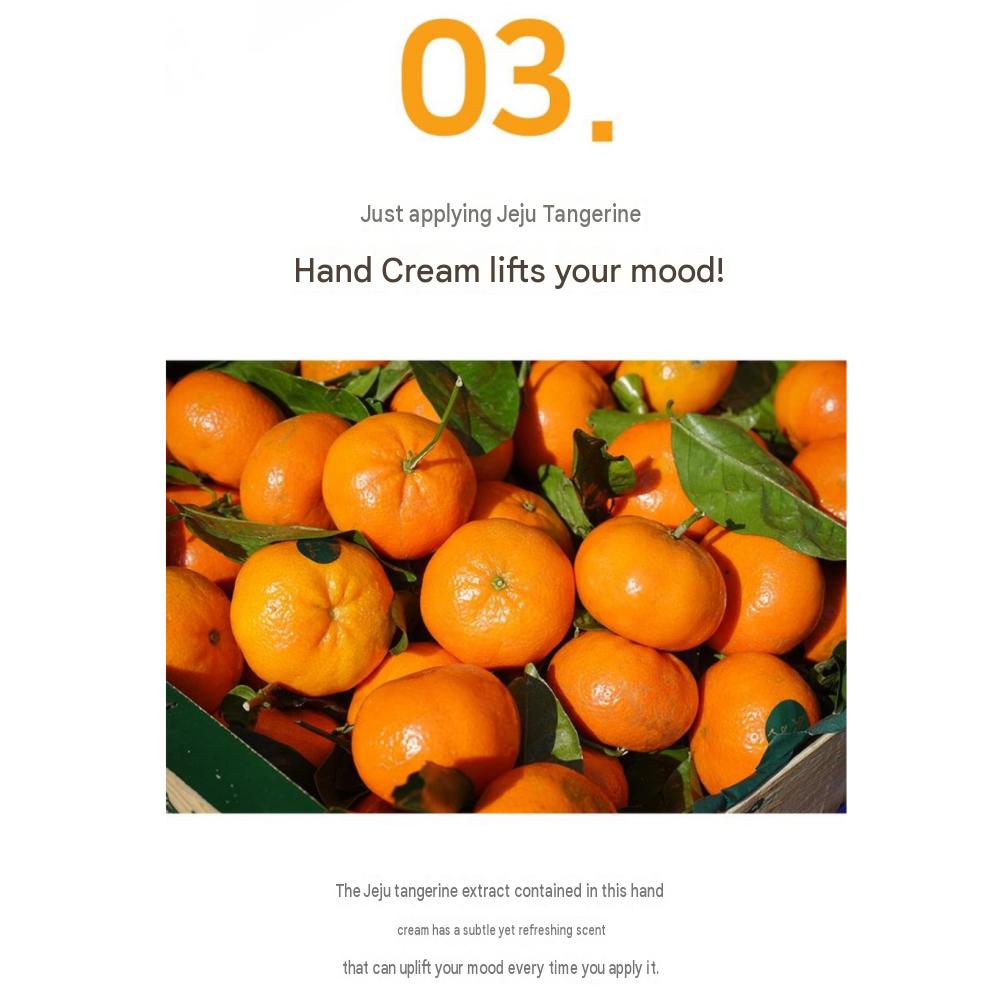 Jeju Tangerine Hand Cream 2 x 30g – Tangerine-Shaped Hand Care Souvenir/Gift
