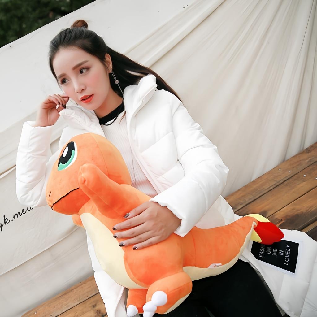 Большая Плюшевая Игрушка Чармандер Милый Набивной Аниме Плюшевый Друг Подушка для Дивана Кровати Домашний Декор Кукла Чармандер Рождественские Подарки