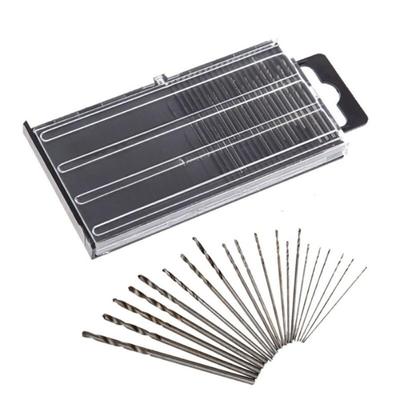 20 шт./компл. 0,3-1,6 мм, мини-набор спиральных сверл из высокоскоростной стали, набор микро-сверл из быстрорежущей стали с футляром