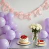 1 String of 12pcs Tulle Bow Garland Pink Bowknot Banner Garlands for Decoration Ribbon Garland Party Banner for