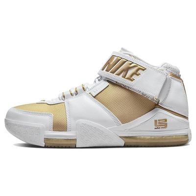 Zoom Lebron 2 Retro Maccabi 2022 Мужские кроссовки Белый металлик-золотой Varsity-Crimson DJ4892-100