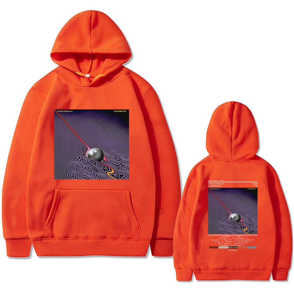 Худи с принтом Tame Impala Currents для мужчин, двустороннее, Lndie Pop, худи рок-группы, ретро-мода, свитшот
