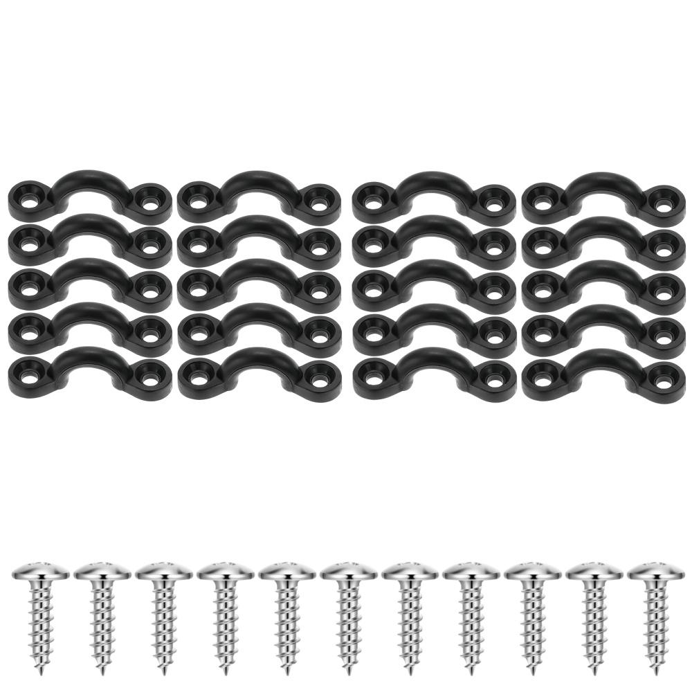 6-20PCS Kayak Clips Nylon Kayak Pad Eye Anchor Point Tool Marine Boats Aquatic Sports Surfing Deck Rigging Kit Boat Accessories