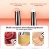 Round Head Silicone Lip Brush with Cover Lipstick Brush Upgrade Angled Concealer Brush Multi-Use Pro Lipstick Makeup Brushes
