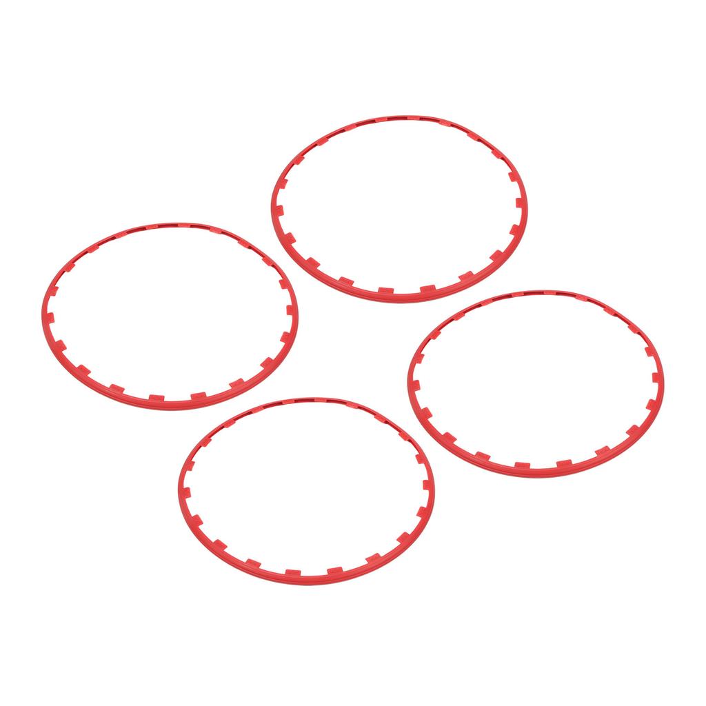 4 шт. 20-дюймовое защитное кольцо для колесного диска, отделка краев колеса, аксессуары для украшения шин, замена для Tesla Model Y, красный