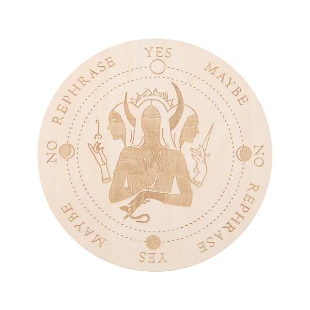 Новая деревянная маятниковая доска с луной, звездами, гаданием, лечебной медитационной доской, энергетической резной пластиной, украшениями, метафизическим алтарем